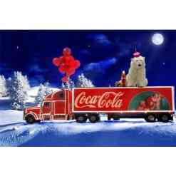 Isbjørn på Coca Cola lastbil - Diamond Paint