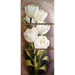 Hvide tulipaner i diamond paint