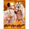 Beduinkvinde med hest i diamond paint