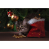 Kat under juletræ i diamond paint
