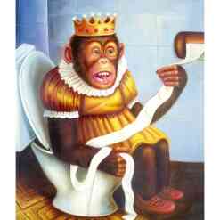 Royal abe på toilettet 2