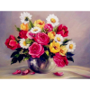 Smuk blomsterbuket i vase i diamond paint
