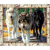 3 ulve ud af billede i diamond paint