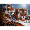 To tigre i skoven i diamond paint