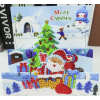 3D julekort med julemand og gaver