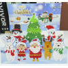 3D julekort med træ og 7 figurer