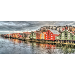 Rækkehuse i Trondheim i diamond paint