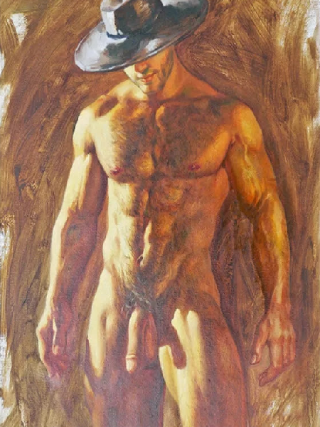 Nøgen mand med hat